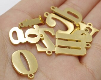 1.2x17mm A-Z Alphabet Encanto, acero inoxidable DIY joyería colgante accesorios 26 Inglés A-Z alfabeto accesorios encanto del alfabeto, T380