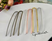 10pcs 100x3mm U Shaped Hair Pin, Brass Hair Fork, Gold Chignon Hair Bun Holder, Hair Slide For Long Hair, Womens Gift, Hair Accessories 8396