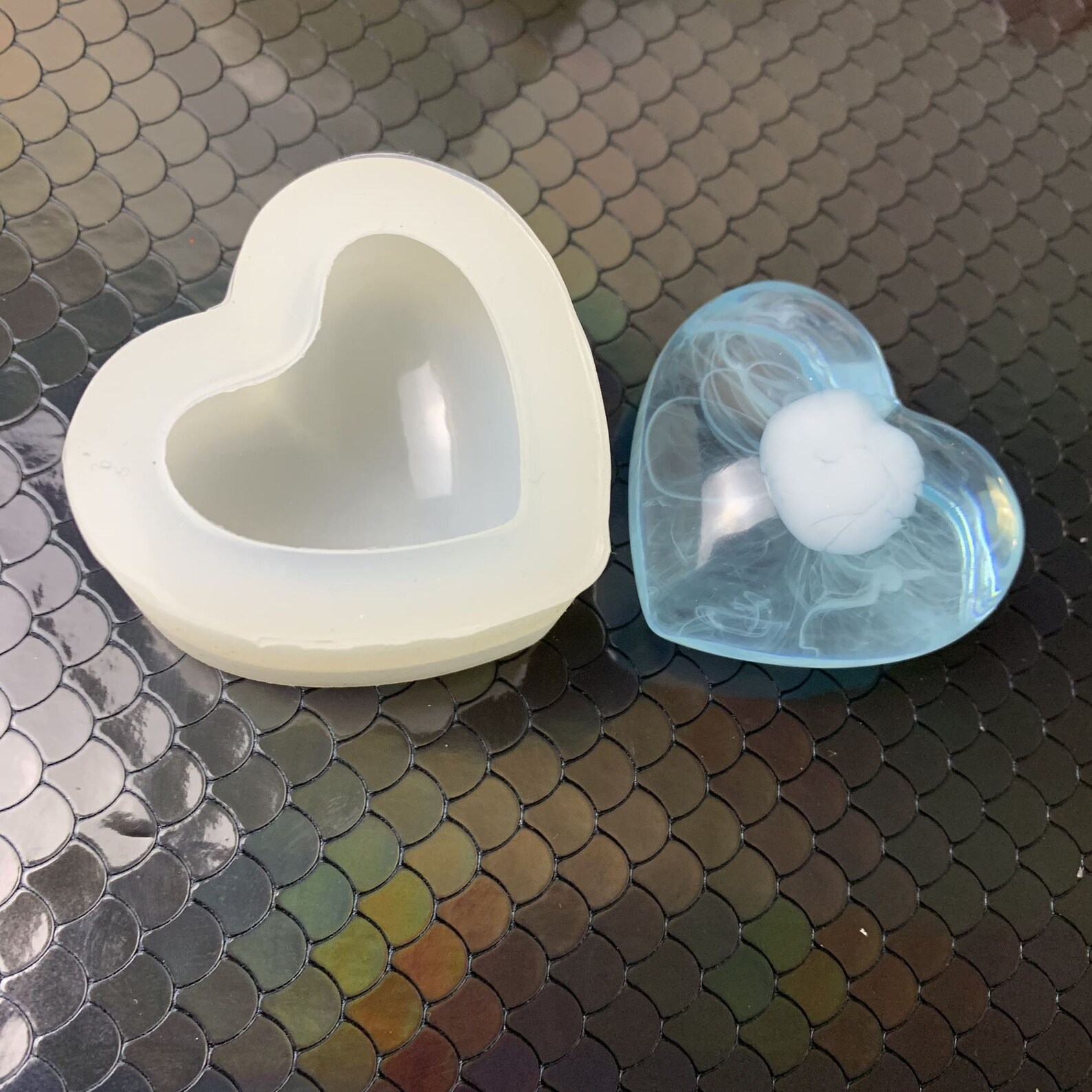 Love Heart Resin Mold Love Resin Silicone Mould Transparent Etsy UK