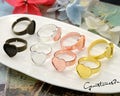 20pcs Ring Base Blanks -- Brass Bronze/ Silver/ Gold/ Rose Gold Plated Adjustable Ring W/ Jagged Frame 12mm Heart Bezel Setting Wholesale