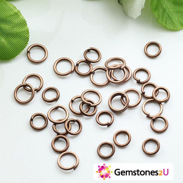 300pcs 5mm Antique Copper Round Jump Rings Jumpring Connectors