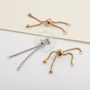 5 catene in acciaio inossidabile da 4,5 cm/5 cm, catena sfusa, catene ad anello in acciaio inossidabile, catena a scatola regolabile, catene a perline, catene all'ingrosso, PZ46