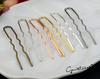 20pcs 75mm Hair Comb Base Bezel Setting Wholesale, Hair Accessories, Bridal Supplies, Cameo setting Hair Combs--6 Colors available 07997