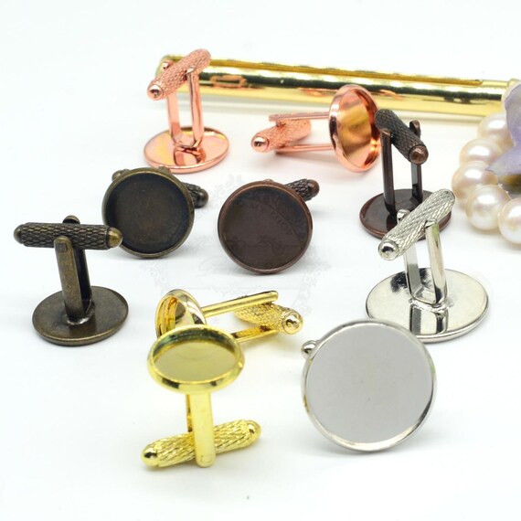 SUNNYCLUE 1 Boîte De 24 Boutons De Manchette Ronds Argentés De