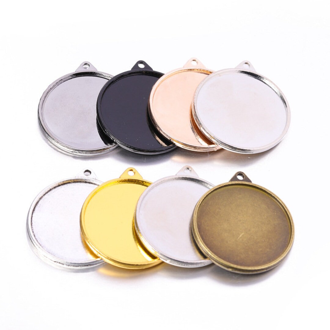 2 Pezzi Ciondolo A Rotazione A Luna Doppio Lato Per Base Cabochon Di Necklace Jewelry Making Accessories P 21107723