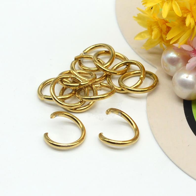 100pcs Stainless Steel Jump Rings, Open Jump Ring, Adjustable Rings, Split Jump Rings Connectors Rings Jumprings For Jewelry Finding Making Gold