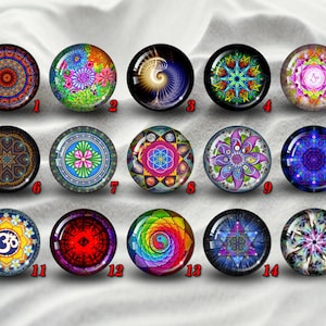 Mandala cabochons,Glass Photo Cabochon,Dome cabochon,round cabochons,illustration cabochons,Handmade Dome cab cabochon