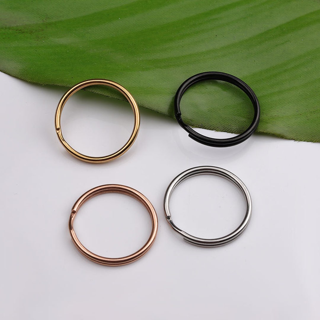 Key Ring Only 10pcs/lot 25mm Key Ring Stainless Steel Mirror Polished Key Holder ...