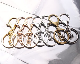 20pcs Lobster Claw Clasps, Lobster Swivel Clasps for Key Rings, Base Keychain, Key ring chains,key ring findings--6 Colors available PA303