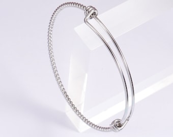 5pcs Stainless Steel Adjustable Bangle, Adjustable Bangle, Twist Stainless Steel Bracelet, Adjustable Bracelet Blanks, JM626