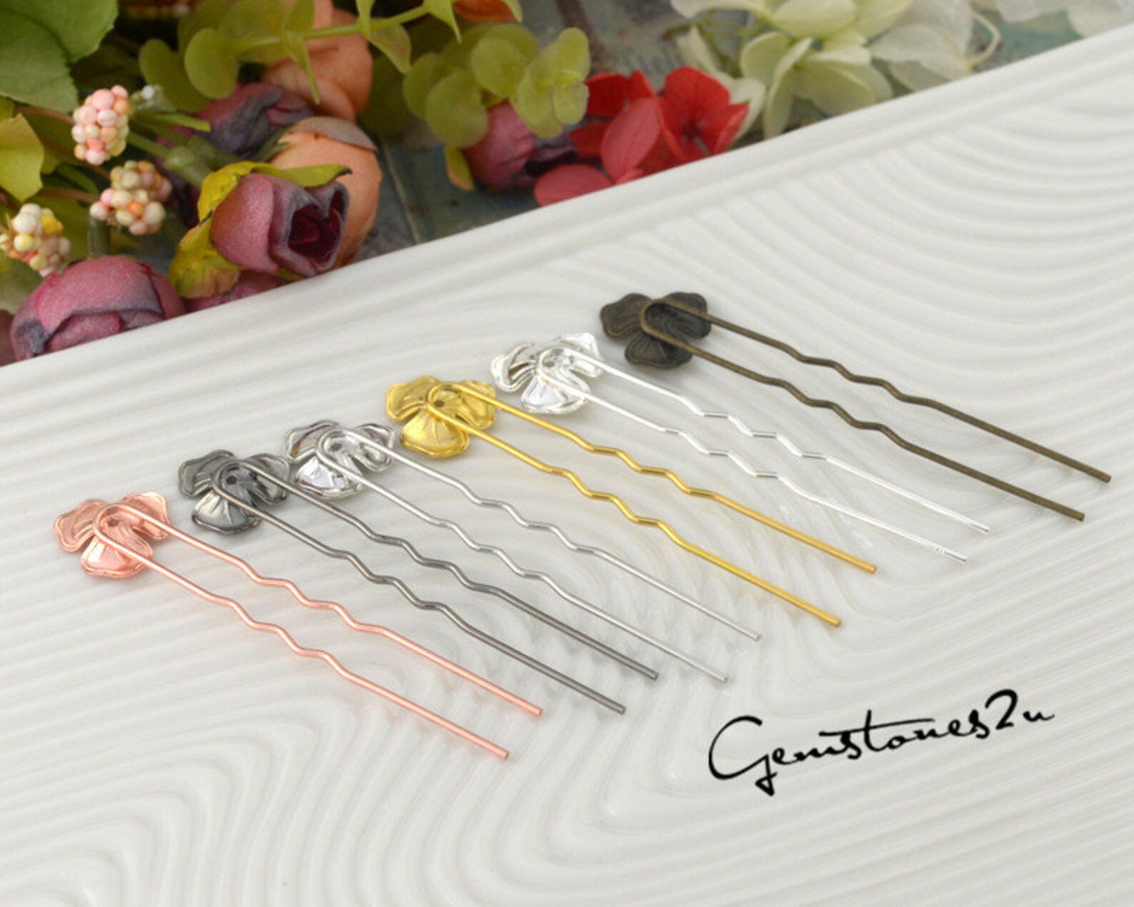 20pcs Brass Cameo Setting Hair Pins Wedding Hair Pins Prom Etsy