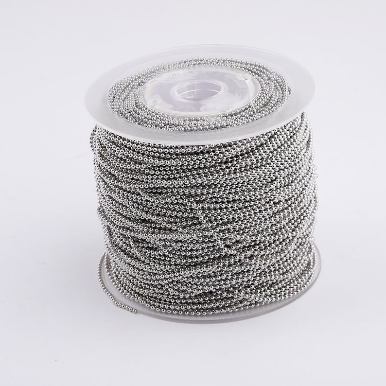 20m 1.5mm Stainless Steel Bead Chain Bulk DIY Jewelry Making Etsy