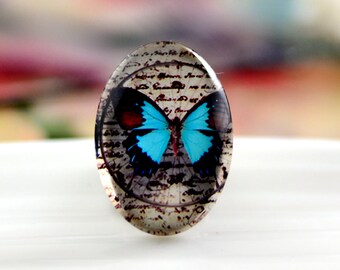 8pcs (10x14mm\13x18mm) 4pcs (18x25mm) 2pcs (20x30mm\30x40mm) Handmade Photo Glass Cabs Cabochons--butterfly