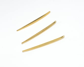 50pcs 3.5x52mm Brass Earring Findings, Earring connector, Earring pendant, Jewelry Supplies, Brass jewelry, Stick shape earrings, S275