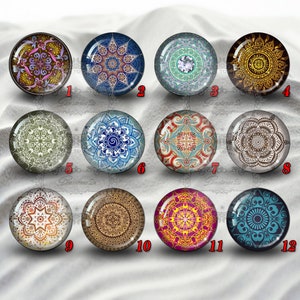 Mandala cabochons,Glass Photo Cabochon,Dome cabochon,round cabochons,illustration cabochons,Handmade Dome cab cabochon
