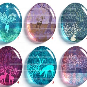Vintage eland ovale cabochons, platte transparante glazen cameeën voor het maken van sieraden, handgemaakte bolvormige cabochons, ovale glazen cabochons