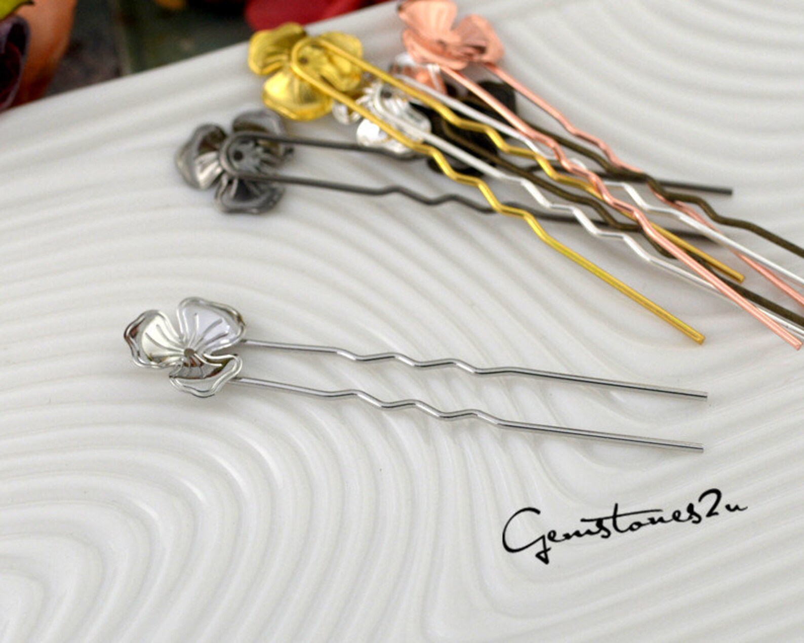 20pcs Brass Cameo Setting Hair Pins Wedding Hair Pins Prom Etsy