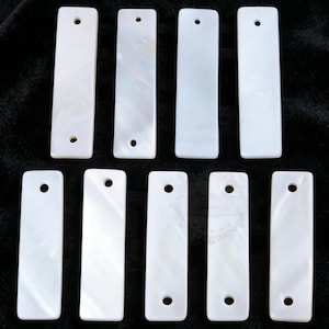 30pcs Mother Of Pearl Shell Rectangle Bar, Natural Mother Of  Pearl Beads, Rectangle Shell Pendant,White Shell Beads DIY, Jewelry Making, 16