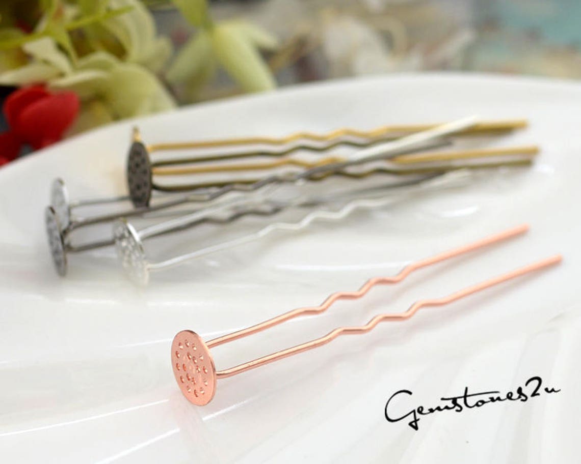 20pcs Brass Cameo Setting Hair Pins Wedding Hair Pins Prom Etsy