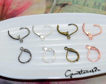 50pcs Earring Hooks, Simple Earring, Antique Copper Ear Hooks, Copper Ear Wires, Fish Hook Earrings, Copper Earring Wire--6 Colors available