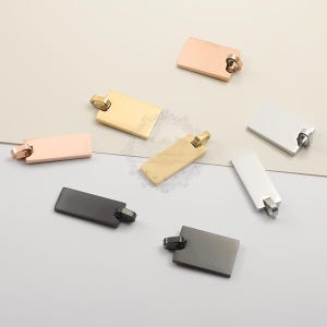 5 st 10 x 25 mm, 15 x 22 mm DIY Rostfritt stål spegelpolerat, Rektangulärt polerat DIY-hänge smycken, Rostfritt stål DIY-tillbehör, PZ23