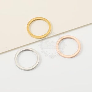 10st 15 mm roestvrijstalen holle kleine ring cirkelbedels, roestvrijstalen ronde ringhanger, roestvrijstalen doe-het-zelfbenodigdheden, sieraden, T241