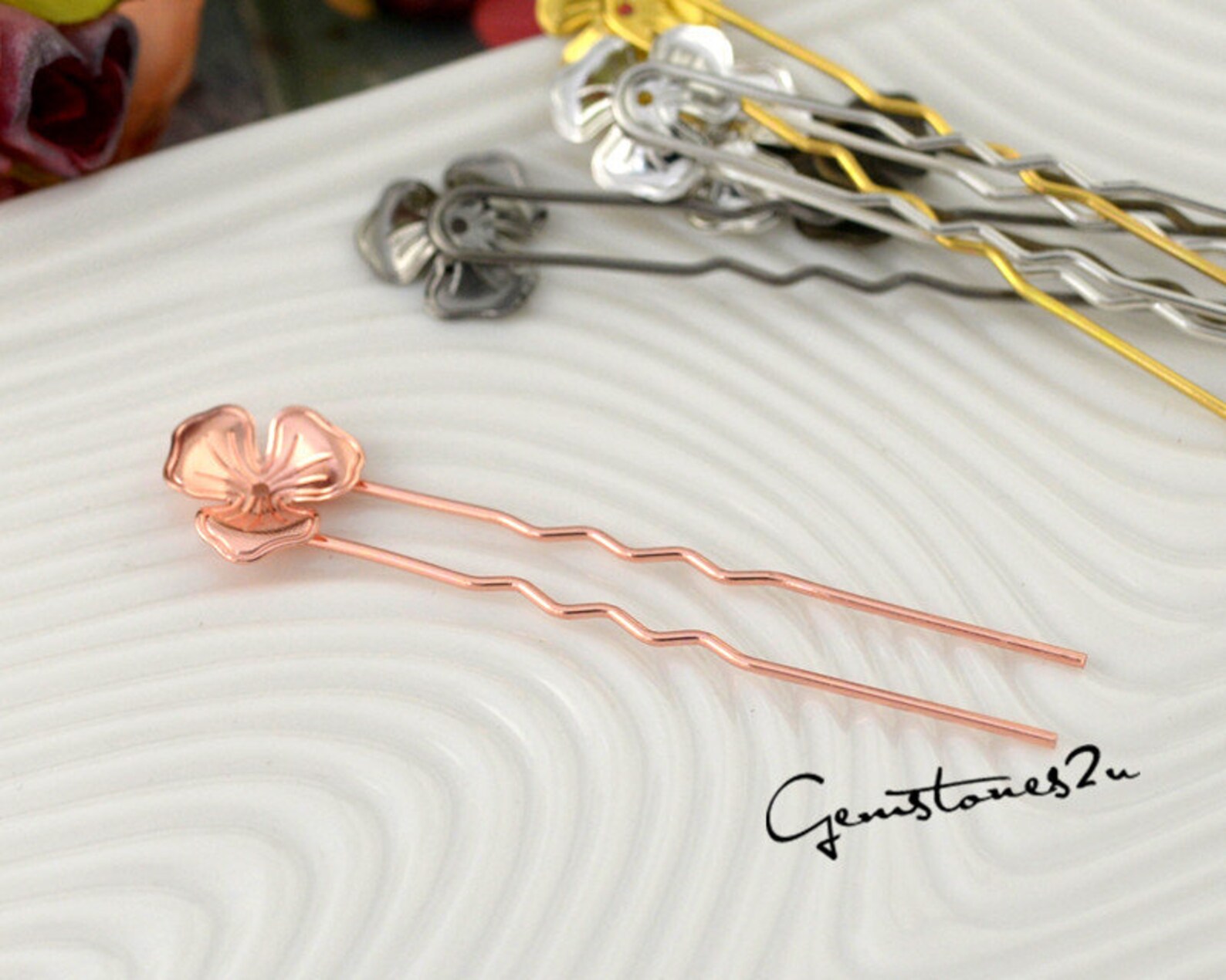 20pcs Brass Cameo Setting Hair Pins Wedding Hair Pins Prom Etsy