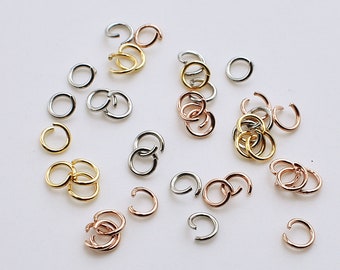 100 stuks roestvrijstalen springringen, open springring, verstelbare ringen, gespleten springringen connectors ringen springringen voor het vinden van sieraden maken