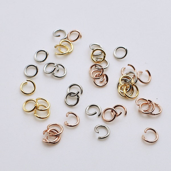 100pcs Stainless Steel Jump Rings, Open Jump Ring, Adjustable Rings, Split Jump Rings Connectors Rings Jumprings For Jewelry Finding Making