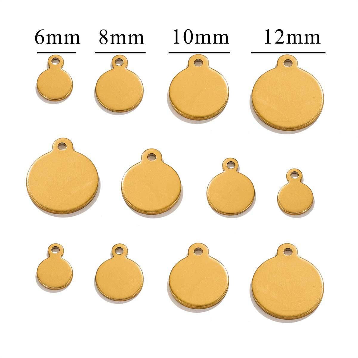 60 Ciondoli In Acciaio Inox Oro Rosa - 6 Forme Per Creazione Gioielli - Foto 6