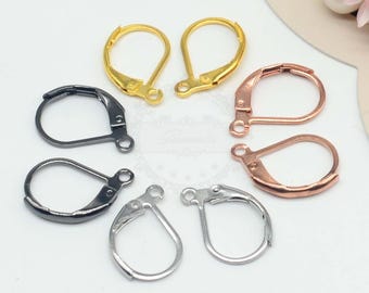 Stainless Steel Earring Wires,Ear Wire Earring Hooks,Hypoallergenic Spring Earring Finding,Surgical Stainless Steel Leverback Ear Wire BU780