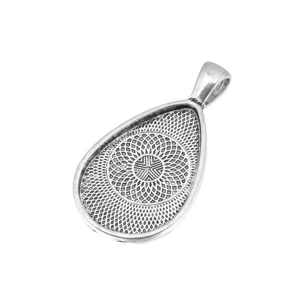 10/50 pcs 18x25mm/ 20x30mm Teardrop Blank Pendant Tray, Teardrop Cabochon Trays, Pendant Trays-Cabochon Bezel, Blank Bezel Cabochon, HJ2456