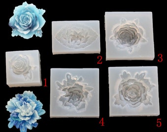 Flower Silicone Mold Epoxy Resin Jewelry Mold Making Craft-Flower resin mold for making decorative patch-Resin Crafting Mold-Silicon mold-12