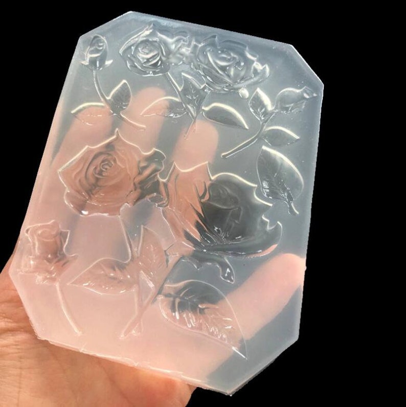 Rose Flower Silicone Mold Resin Silicone Mould Jewelry Making Etsy