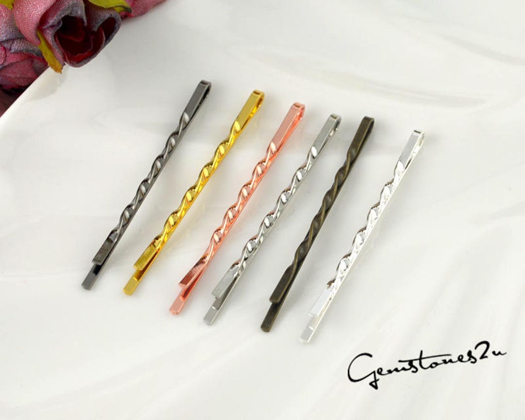 50pcs Hair Pins Wholesale Brass 55mm Bobby Pin With Ring DIY Etsy