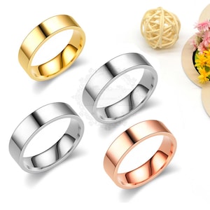 10pcs 6mm Stackable Stainless Steel Rings,Blank stackable, engravable, stampable Stainless Steel, Mothers Day, Christmas Gift