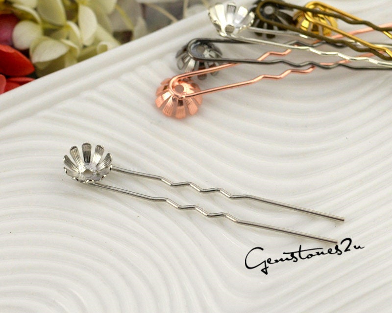 20pcs Brass Cameo Setting Hair Pins Wedding Hair Pins Prom Etsy