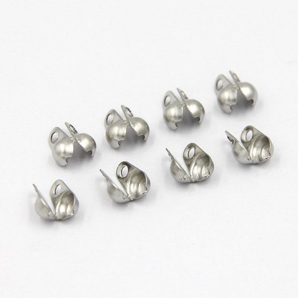 100 pièces en acier inoxydable 316L chaîne à billes connecteurs-pour 1.5 mm/2.0 mm/2.4 mm/3.2 mm/4.2 mm perles chaîne, connecteur de chaîne à billes, BU577