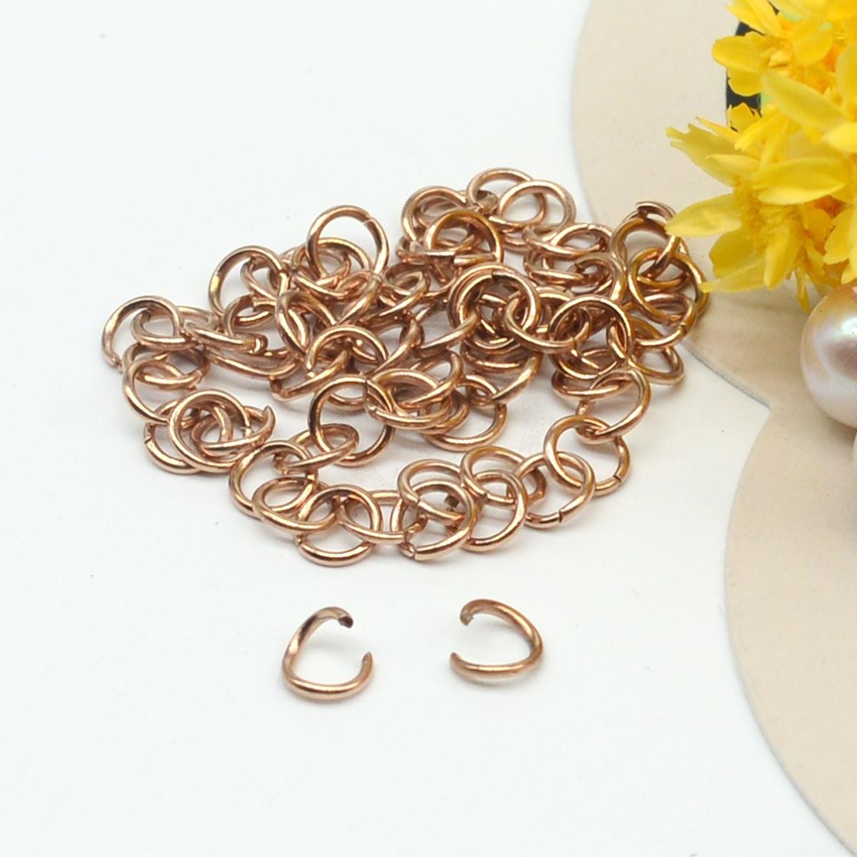 100pcs 1.2x7mm Stainless Steel Open Jump Ring, Adjustable Rings