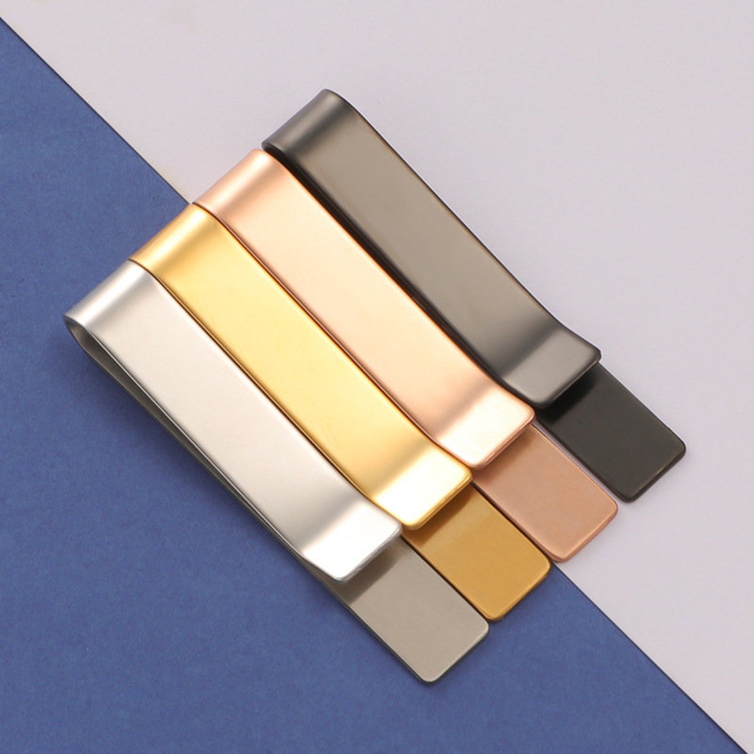 5pcs 48.5x8mm Stainless Steel Tie Clips Blank, Wedding Tie Clip