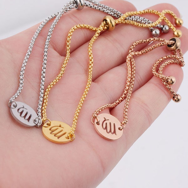 2pcs Stainless Steel Round 12 Zodiac Sign Bracelet, Adjustable Stainless Steel Bracelet Bangles, 12 Zodiac bracelets, Round Discs Box Chain