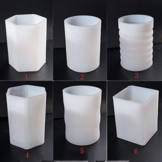 4 Pack Foldable Resin Cup Mold Split Cup Mold Resin Cup Casting Mold Resin  Making Molds Silicone Mold for Candle Home Decorate Mold Candle Making Mold
