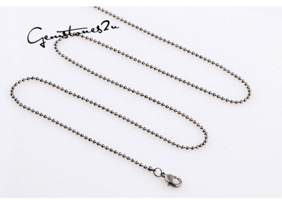 24 Inch 1.5mm Finished Ball Chains 24 Inch Crafting Chains Etsy