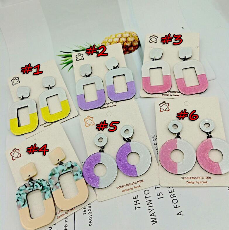 6pcs Square/ Round Shape Acrylic Acetate Summer Colorful | Etsy