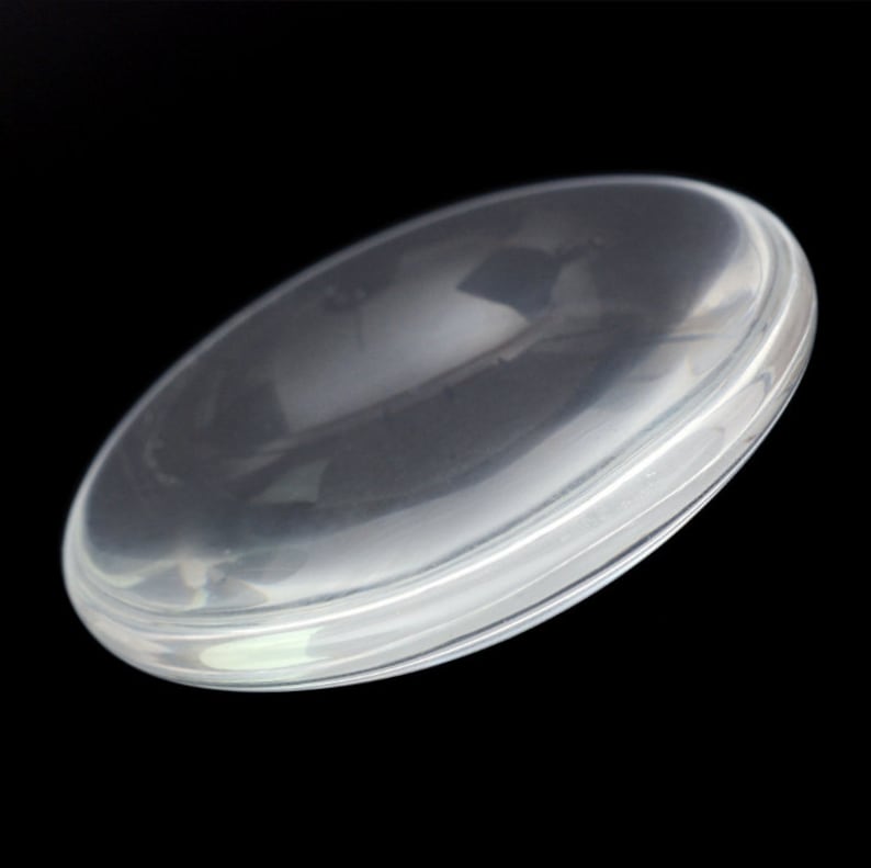Round Clear Glass Cabochons Wholesale, Hand-Cut and Fired, Crystal Clear Colorless Glass, transparent glass covers15 Size available image 3