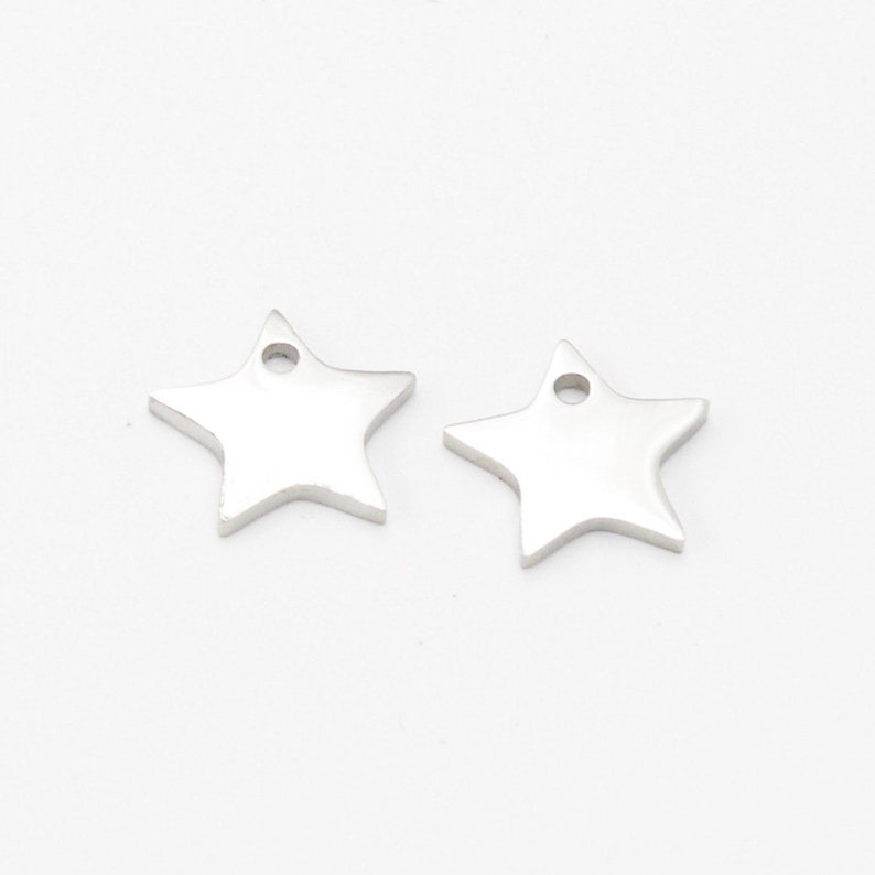 10pcs 11x16mm Highly Polished Stainless Steel Pentagram Pendant Charms,Lovely Star Necklaces,Stainless Steel DIY Supplies,Jewelry Findings