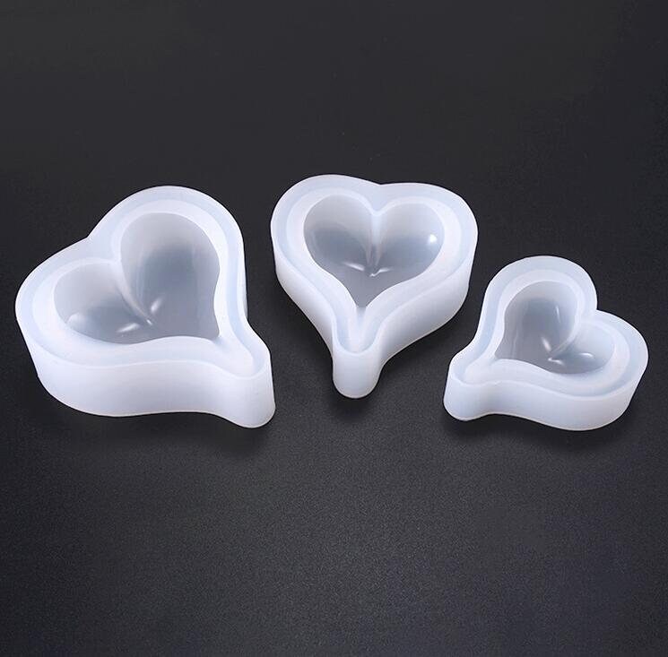 Love Heart Resin Mold Heart Resin Silicone Mould Transparent Etsy