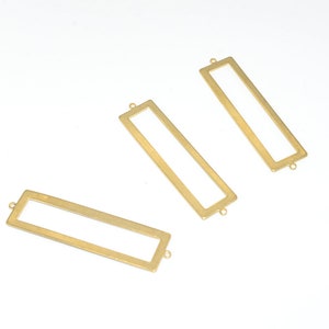 Pendientes de latón, accesorios para pendientes, conector para pendientes, colgante para pendientes, suministros de joyería, joyas de latón, pendientes rectangulares, S299