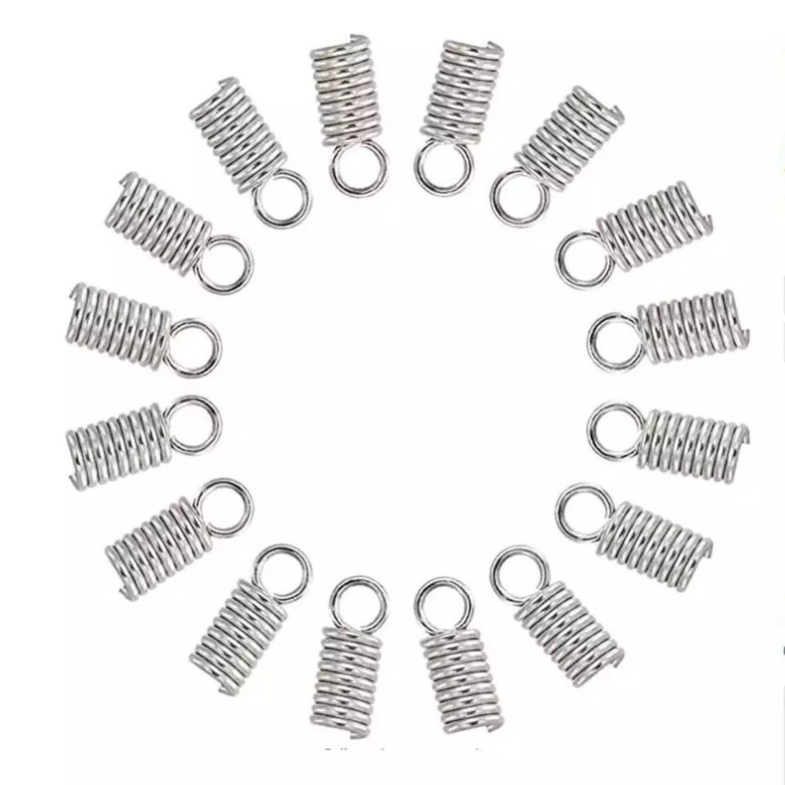 100pcs Stainless Steel Cord Ends Stainless Steel Spring Coil Etsy