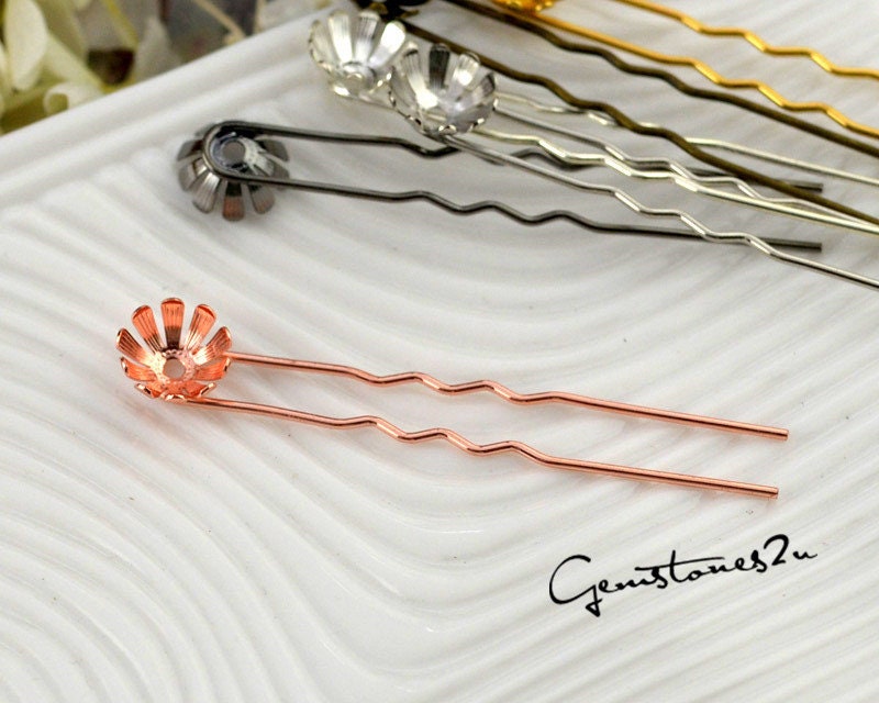 20pcs Brass Cameo Setting Hair Pins Wedding Hair Pins Prom Etsy